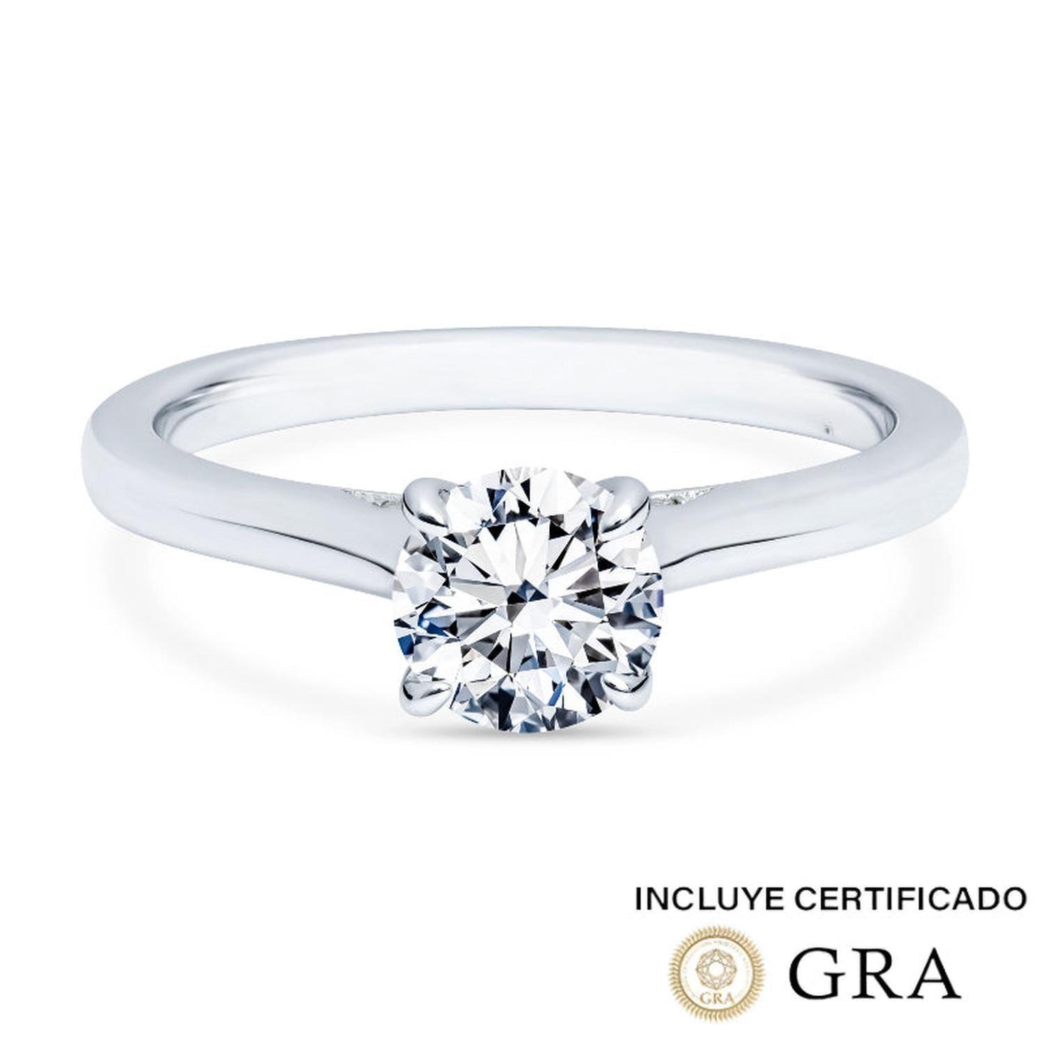 Anillo de compromiso Cathedral Solitaire  8 gris 11 gris 14 gris 10 gris-0