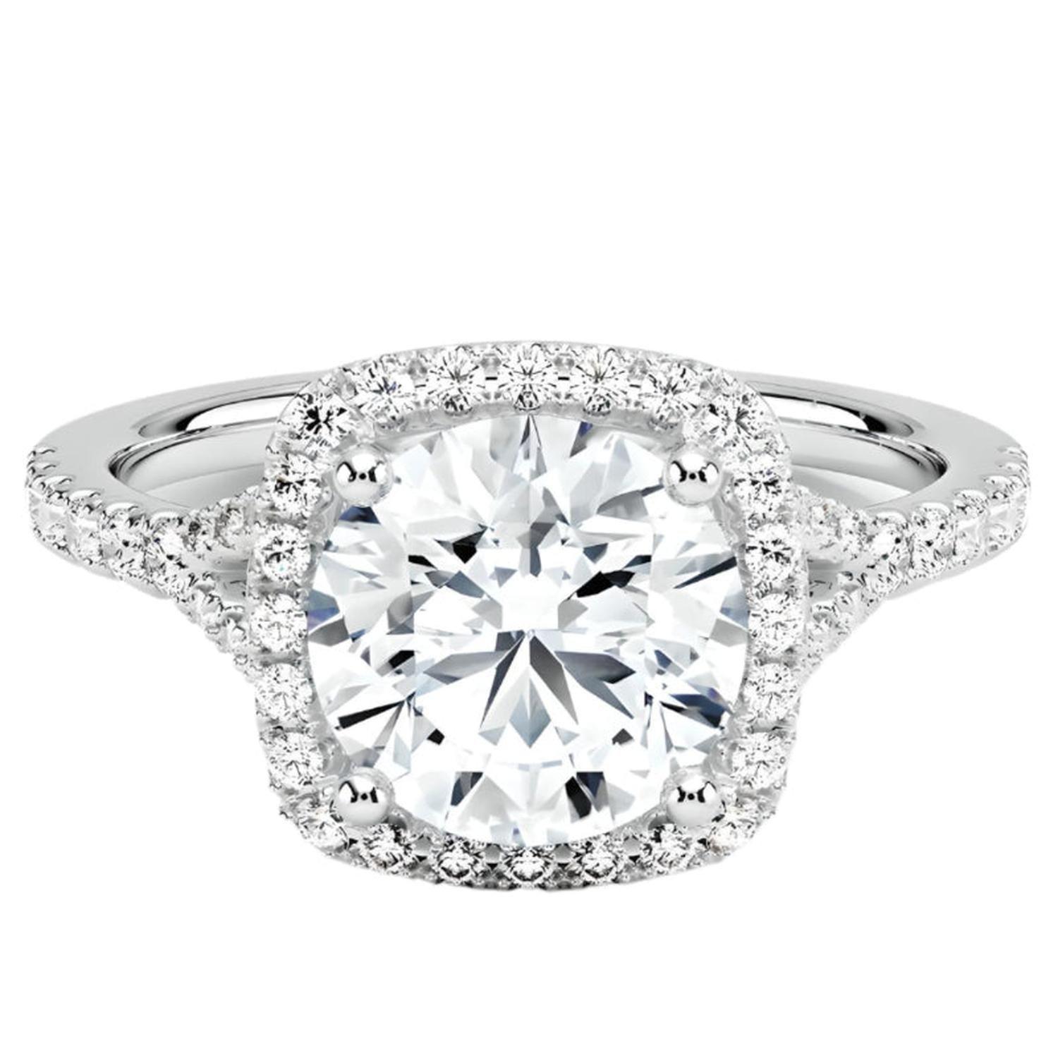 Anillo 100% moissanita con brillante de 3 ct.-0
