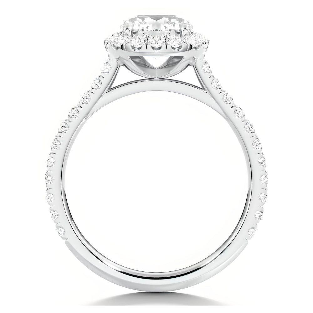 ANILLO BOOMZAIR MOISSANITA 1.0 CT HALO COJÍN VVS1 D PLATA LEY RODINADA-2