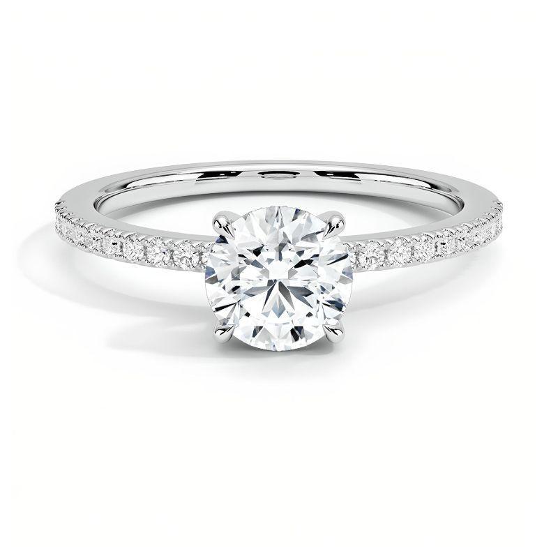 ANILLO DE COMPROMISO MINIMALISTA CON MOISSANITA DE 1 CT-0