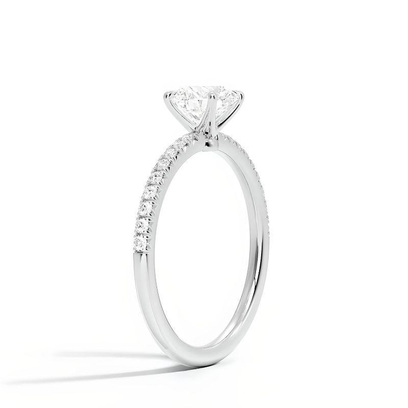 ANILLO DE COMPROMISO MINIMALISTA CON MOISSANITA DE 1 CT-1