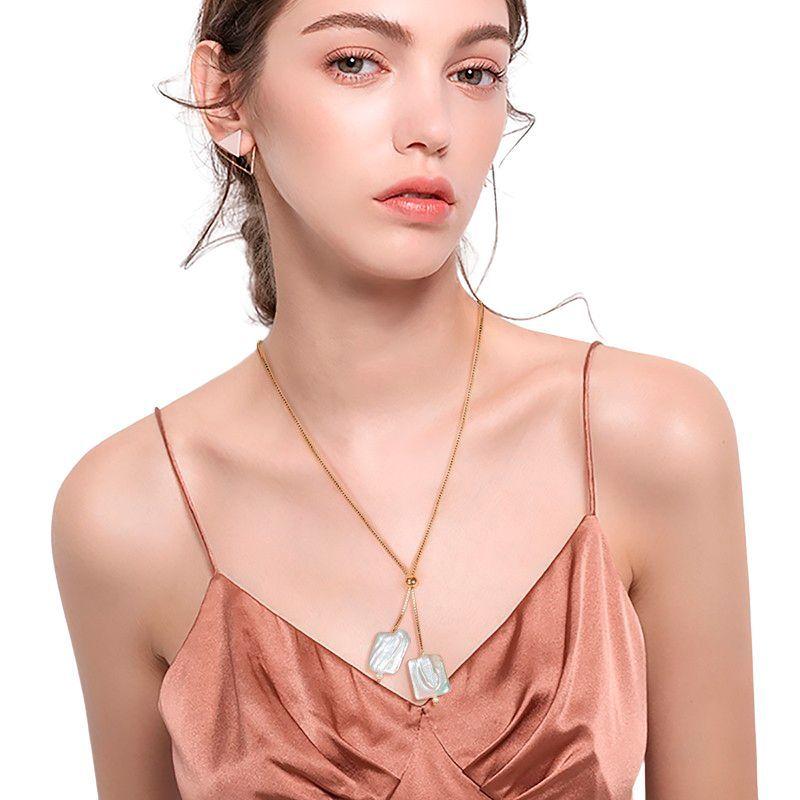 Collar lariat con perlas nácar-1