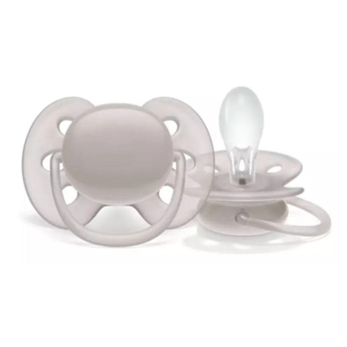 Chupete Ultra Soft Philips Avent SCF092/51 Gris 6-18 Meses-0