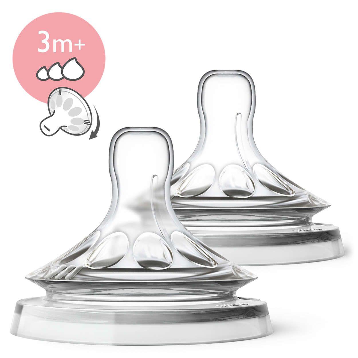 Tetina Natural Philips Avent Scf045/27 3m+ Flujo Variable-0