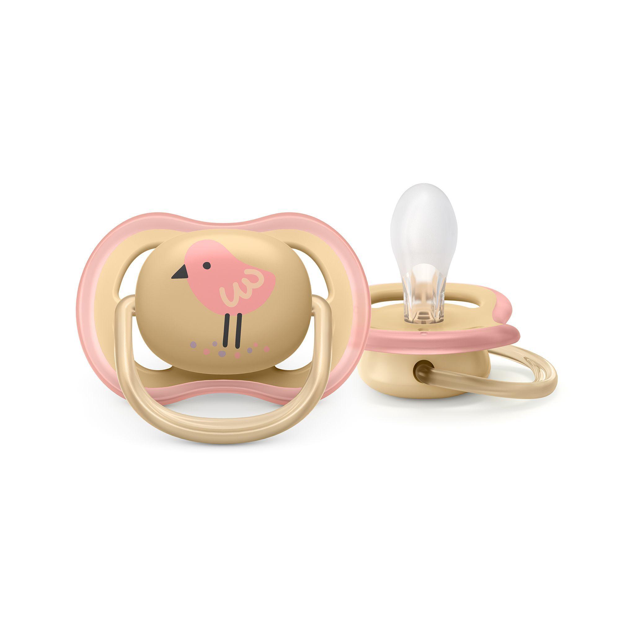 Chupete Avent Ultra Air 0-6m Cereza/Pájaro x2u SCF085/13-3