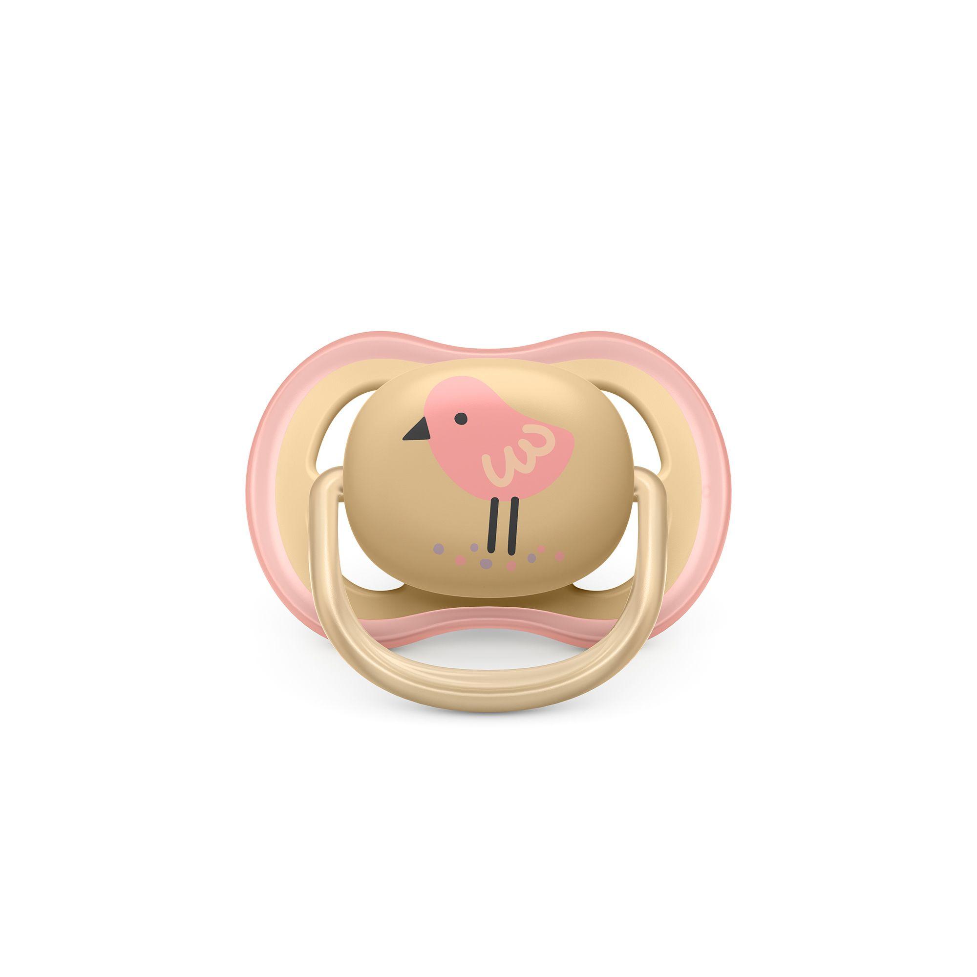 Chupete Avent Ultra Air 0-6m Cereza/Pájaro x2u SCF085/13-4