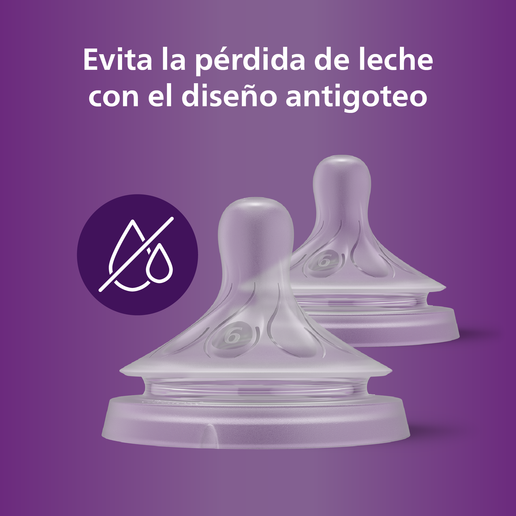 Tetinas Natural Response Philips Avent SCY966/02 6m+ Flujo 6-3