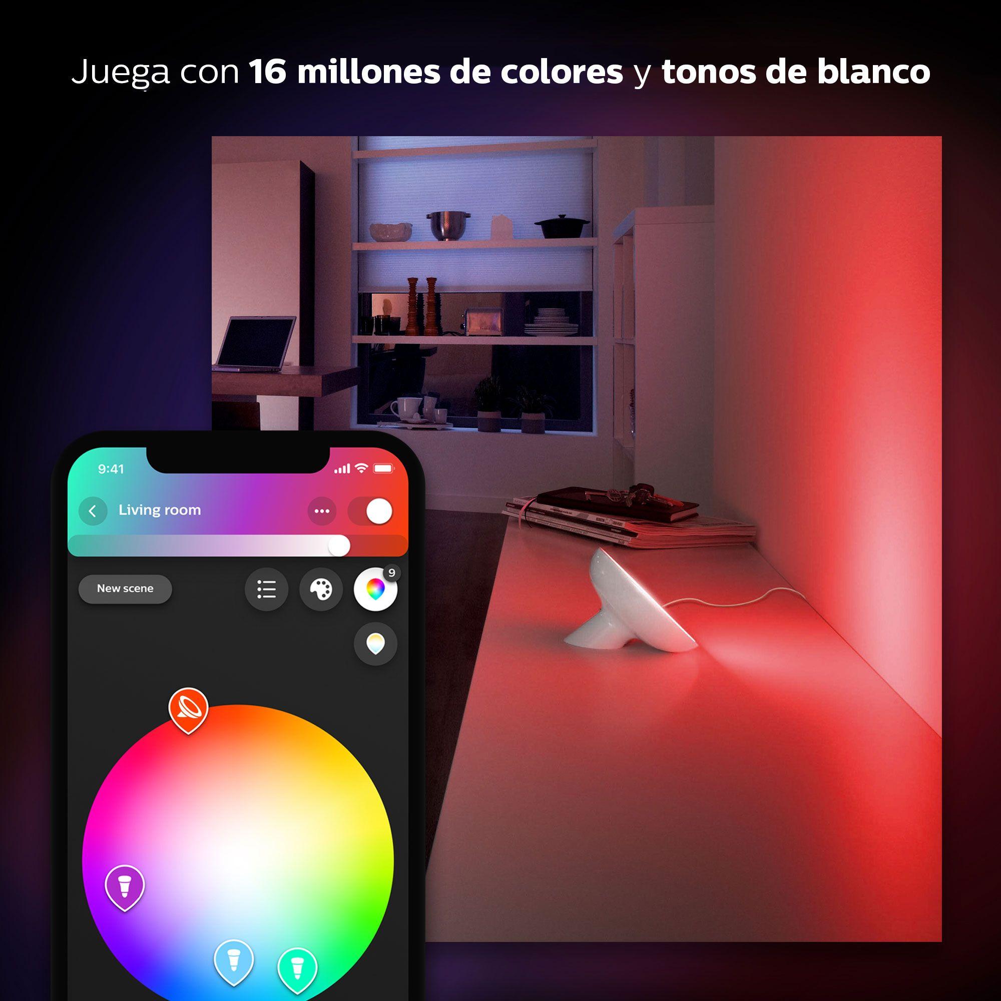 Lámpara De Mesa Philips Hue Bloom Led Bluetooth Color Rgb-6
