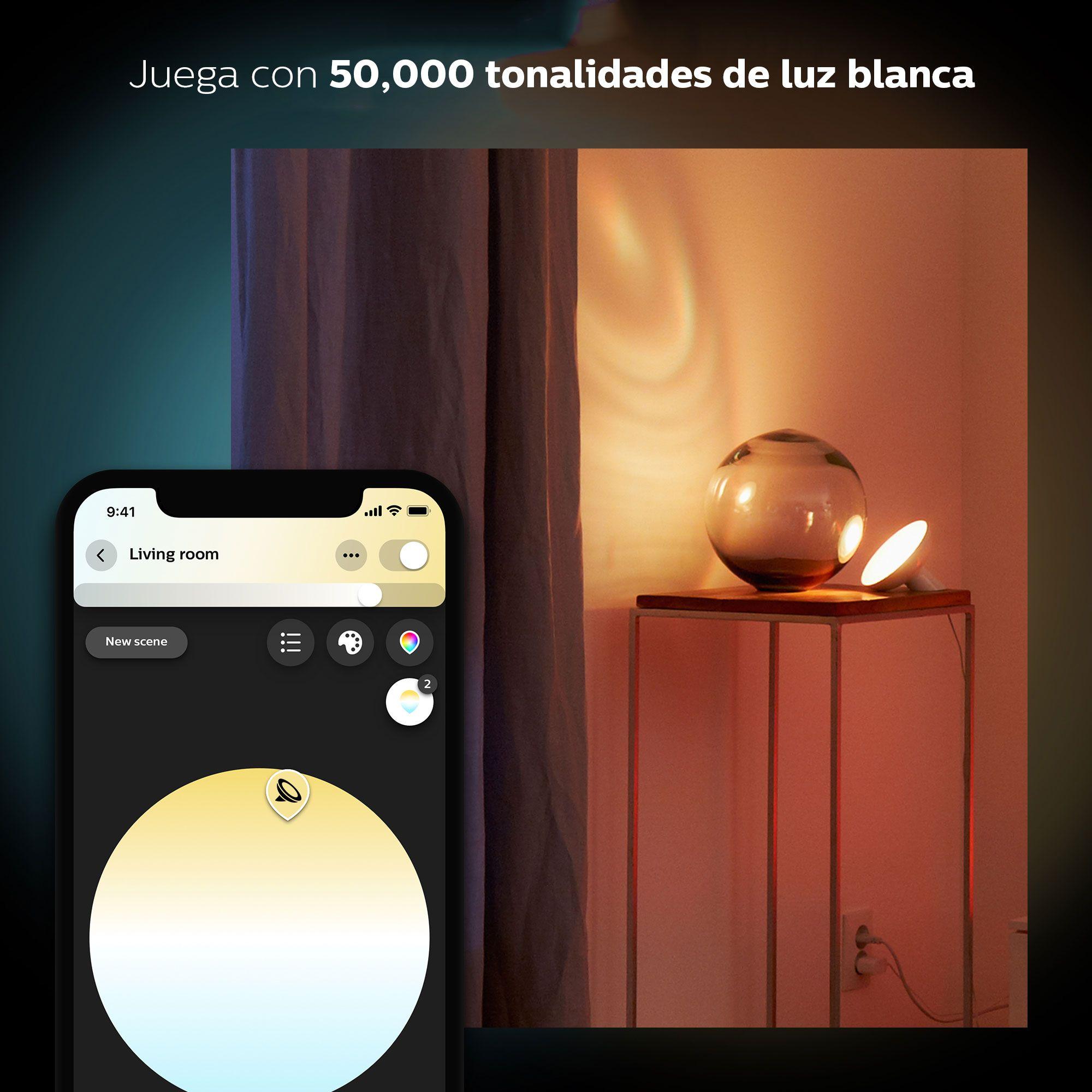 Lámpara De Mesa Philips Hue Bloom Led Bluetooth Color Rgb-7