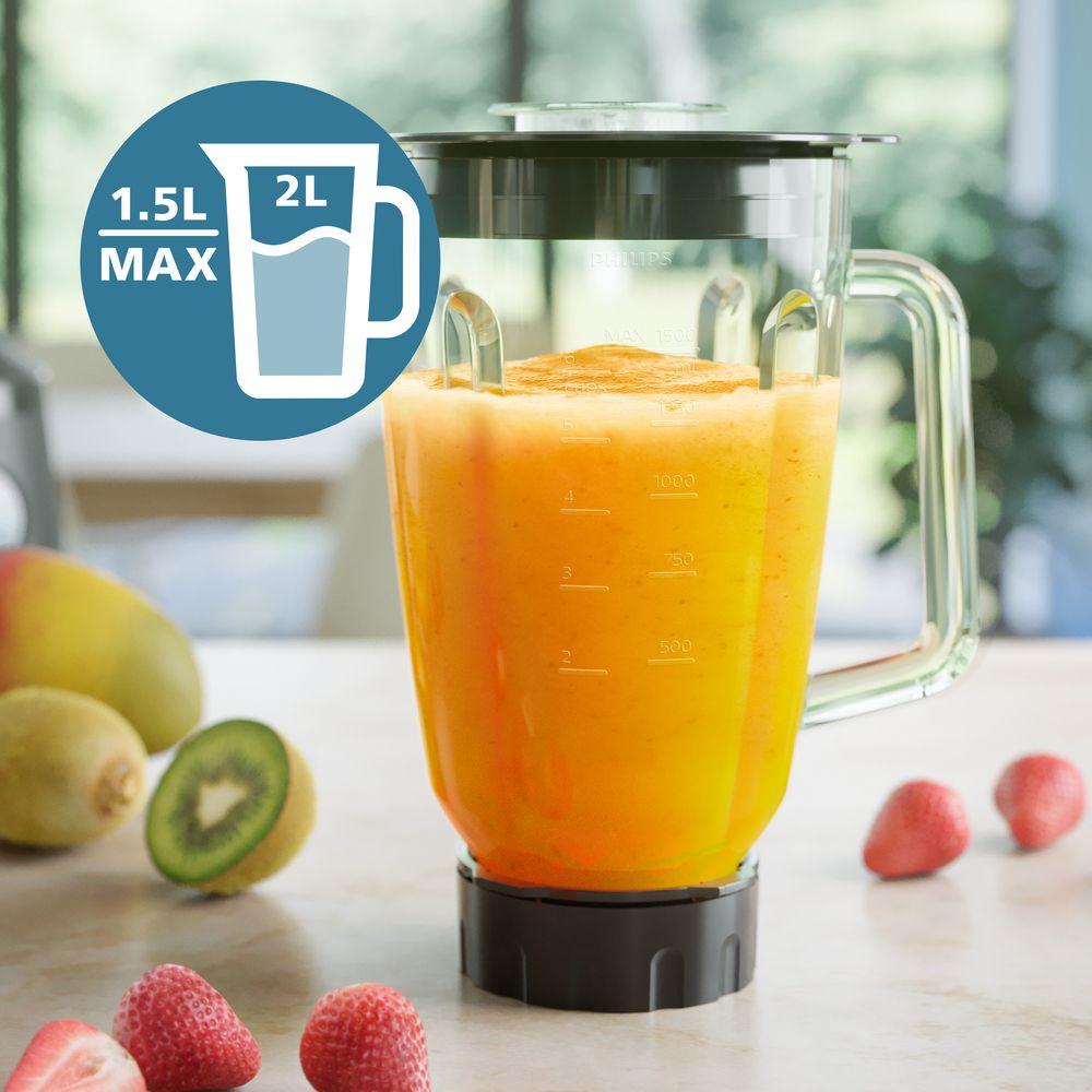 Licuadora Philips HR2263/90 Jarra de vidrio 2L Serie 3000-5