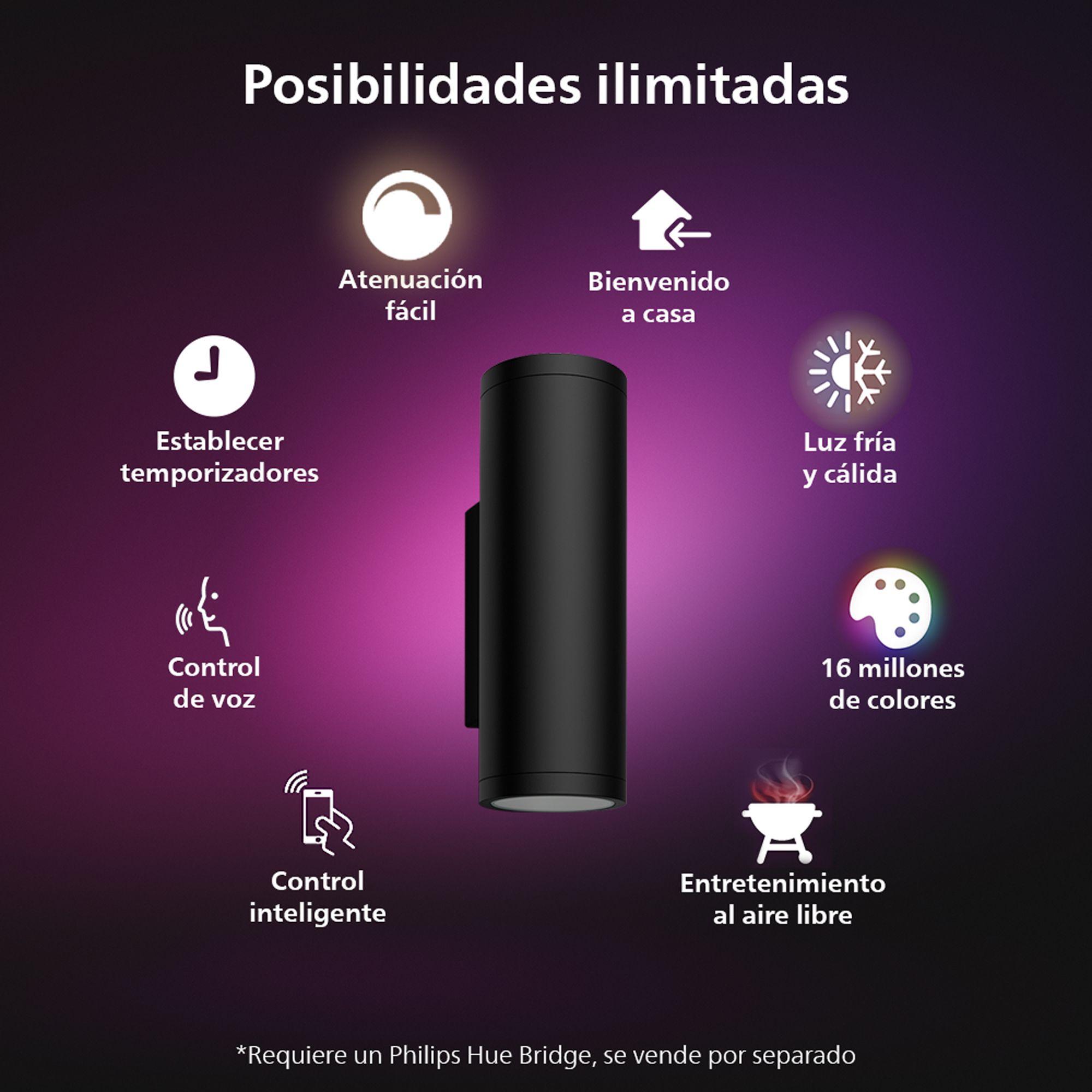 Aplique Exterior Philips Hue Appear Inteligente Multicolor-4