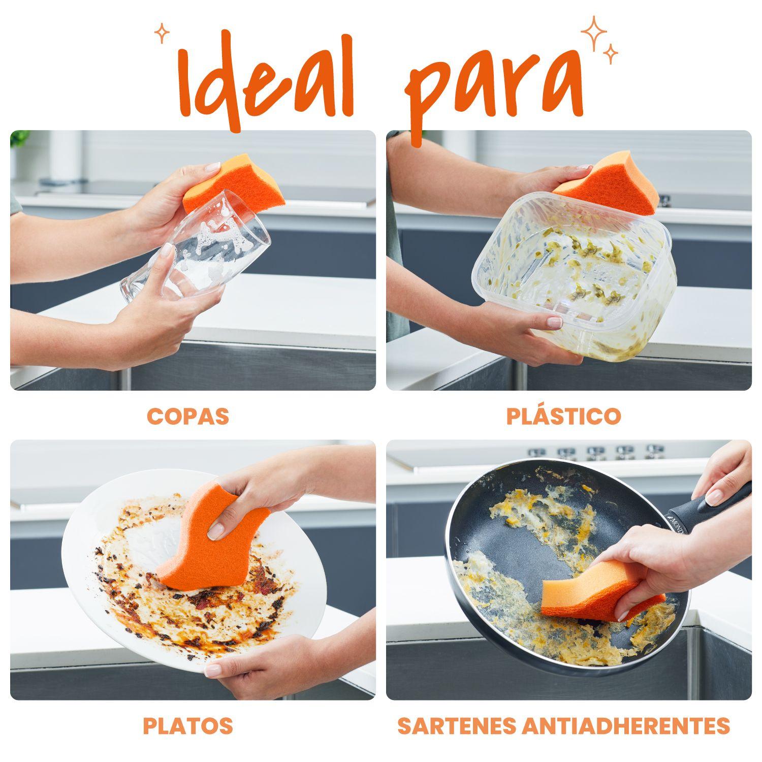 Pack 3 Esponjas De Fibra Scotch-brite Para Limpieza Delicada-4
