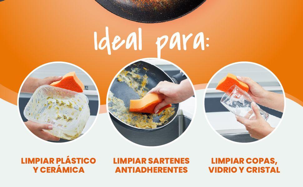 Pack 3 Esponjas De Fibra Scotch-brite Para Limpieza Delicada-6