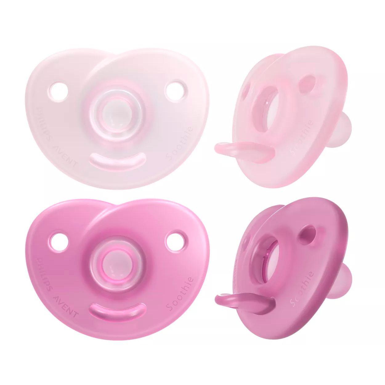 Chupete Soothie 0-6M x2 Frambuesa y Rosa Avent SCF099/22-0