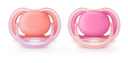 Chupetes Philips Avent Ultra Air Scf245/22 6-18m Rosa-1