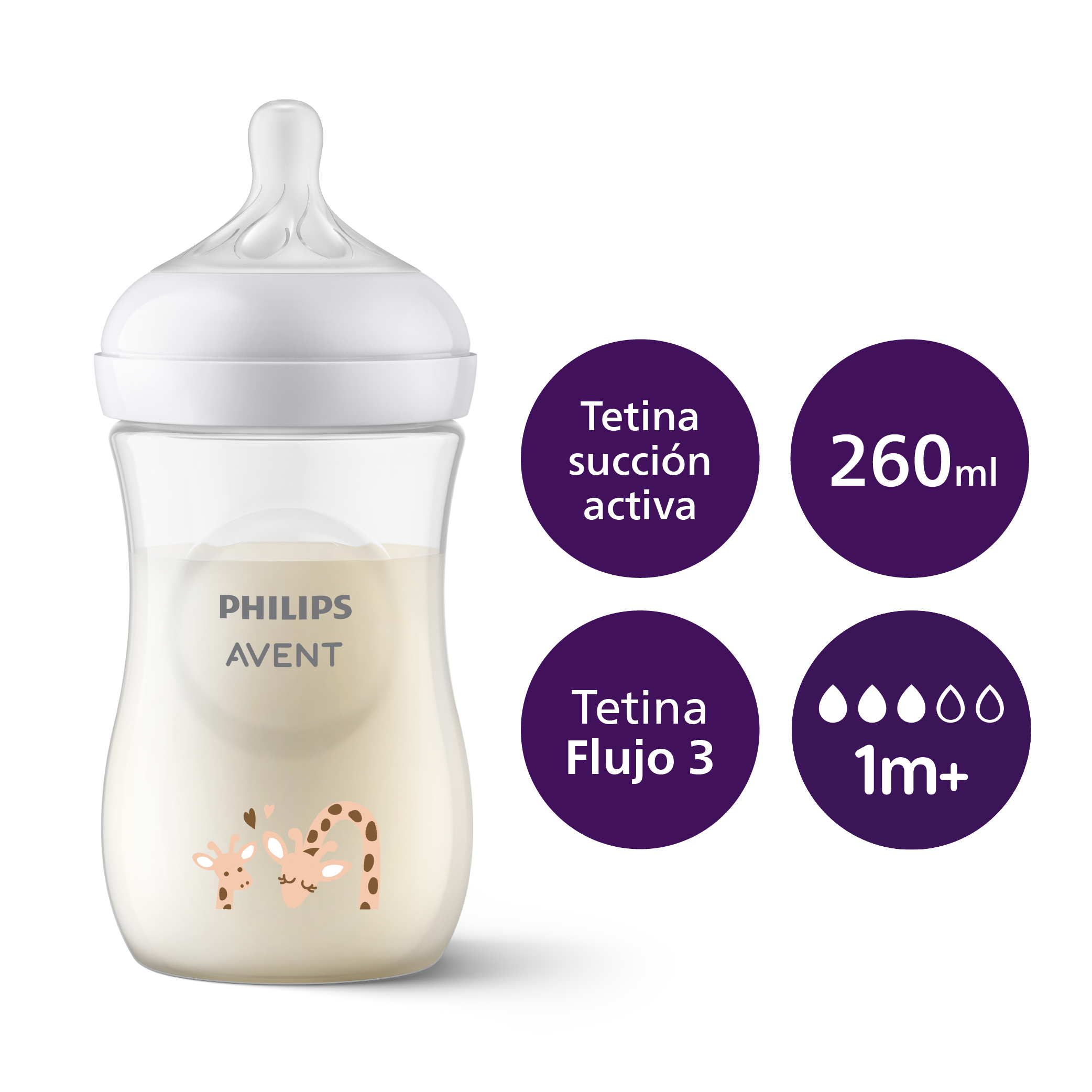 Mamadera Natural Response Philips Avent SCY903/66 1m+ 260 ml-1