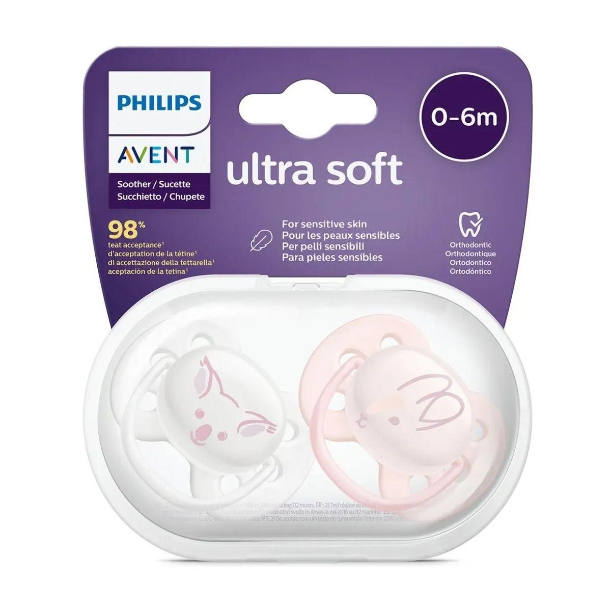 Chupete Ultra Soft Philips Avent Scf222/04 0-6m-2