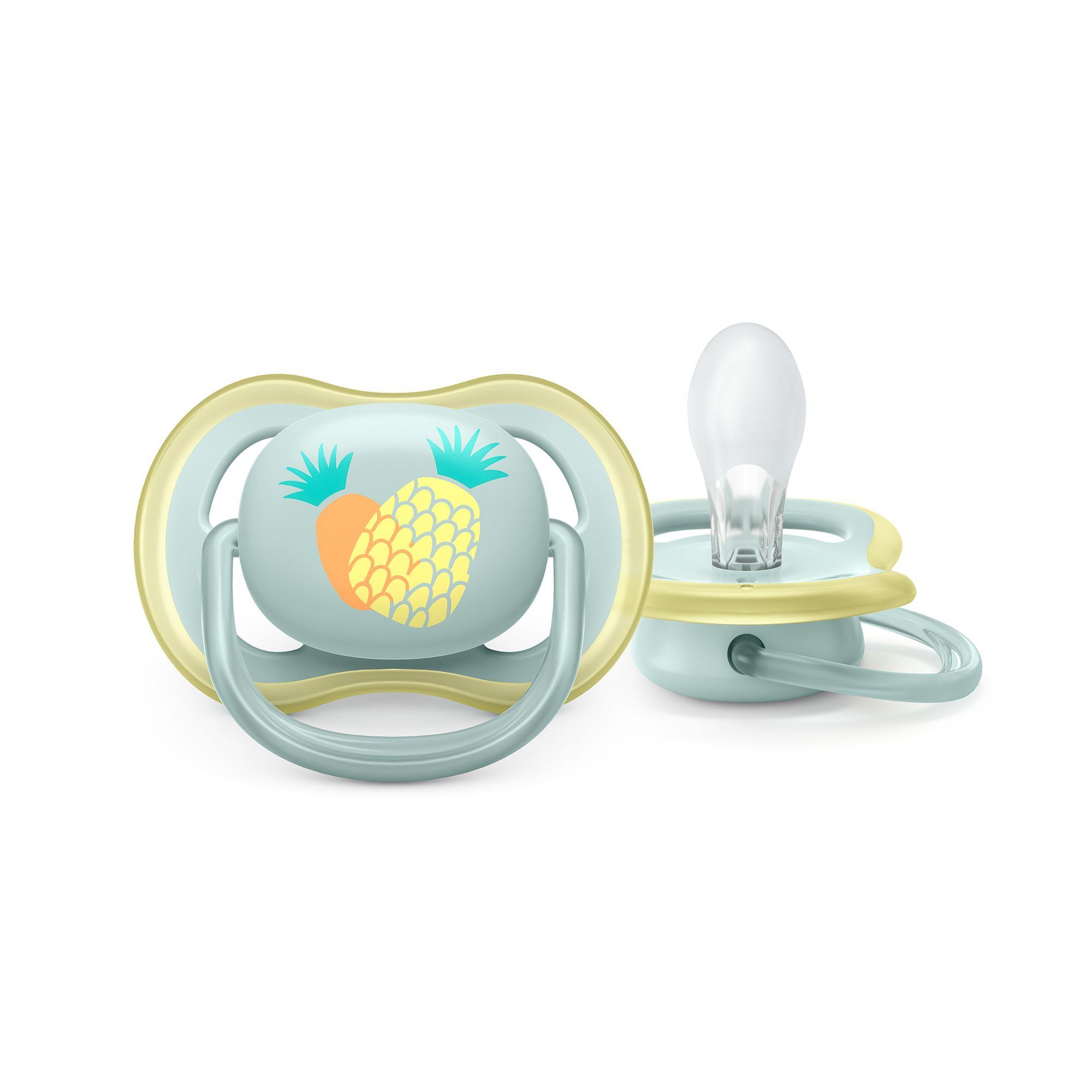 Chupete Avent Ultra Air 0-6m Piña/Loro x2 SCF085/12 Philips-4