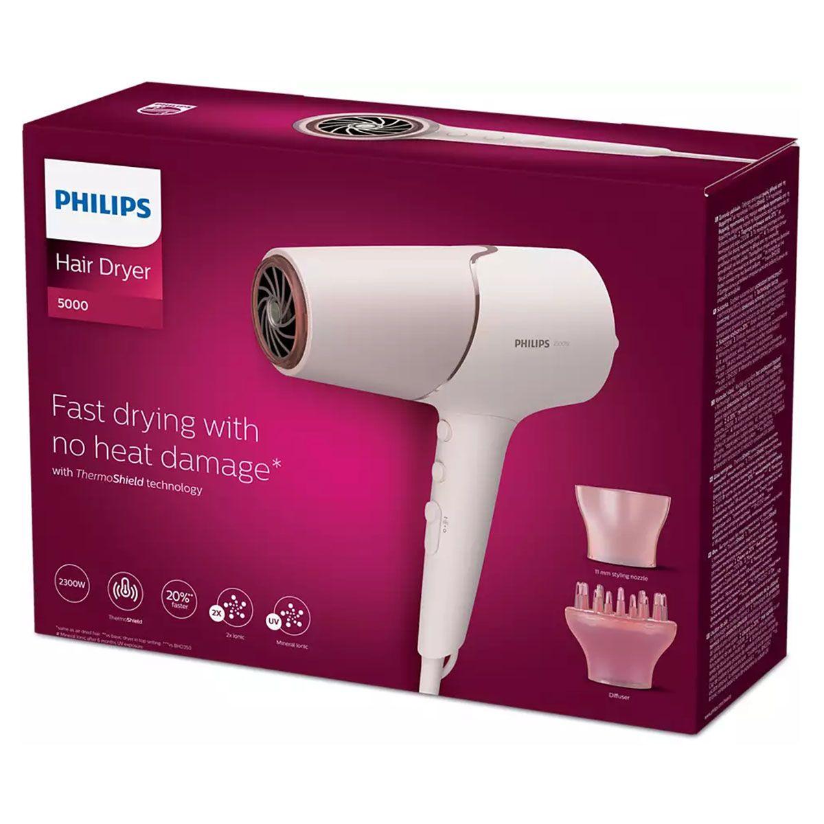 Secador De Pelo Philips ThermoShield BHD530/00 Rosa 2300W-3