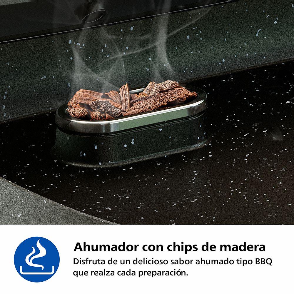 Parrilla Eléctrica 2400W Ahumador Infusor HD6212/90 Philips-4