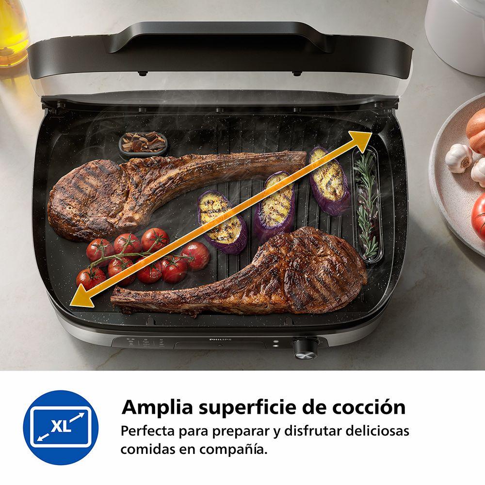 Parrilla Eléctrica 2400W Ahumador Infusor HD6212/90 Philips-8