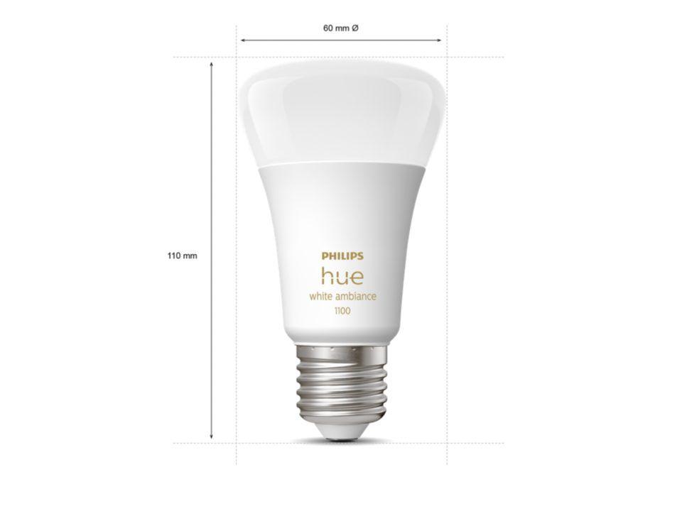 Ampolleta Philips Hue E27 Inteligente Bluetooth Wh Ambience-1