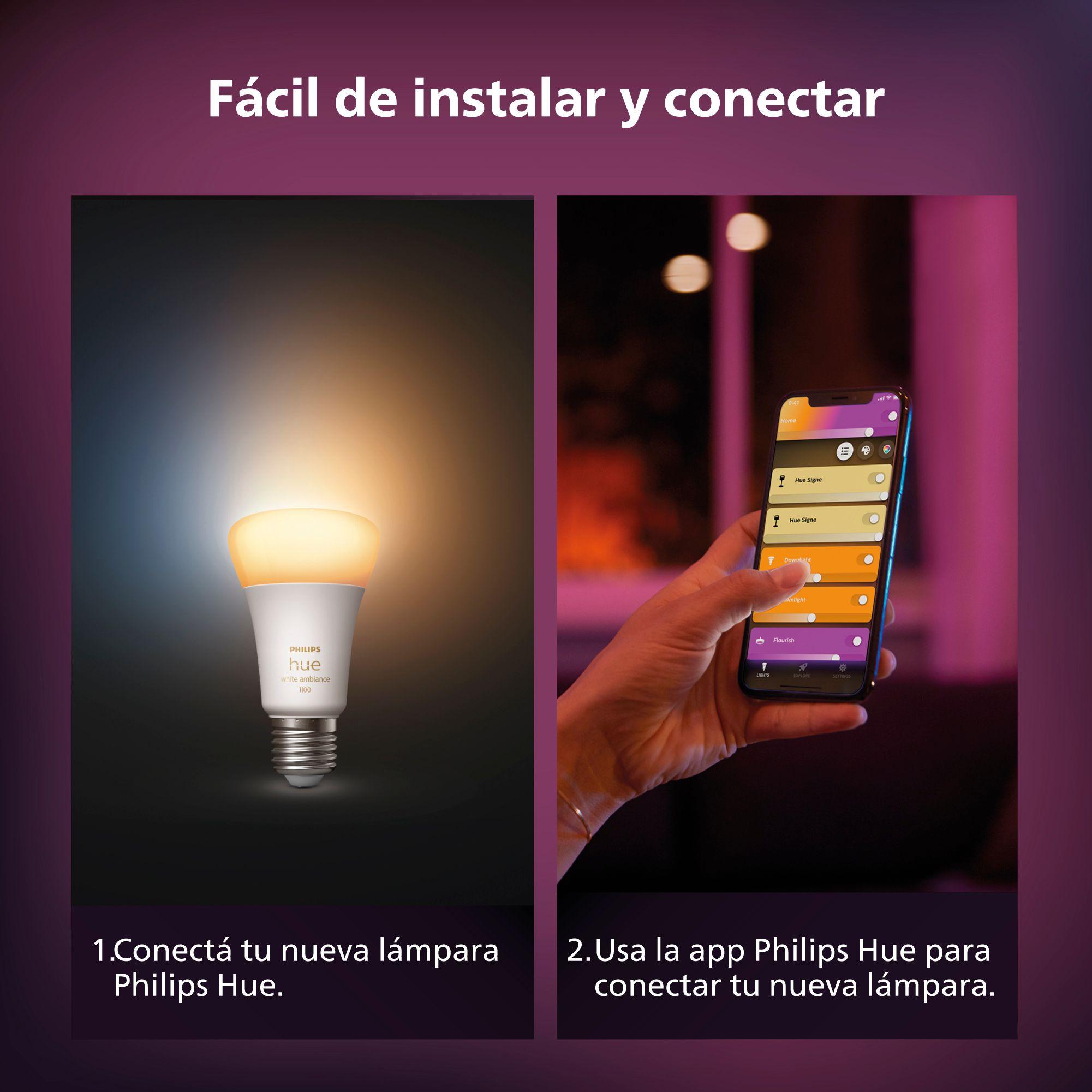 Ampolleta Philips Hue E27 Inteligente Bluetooth Wh Ambience-5