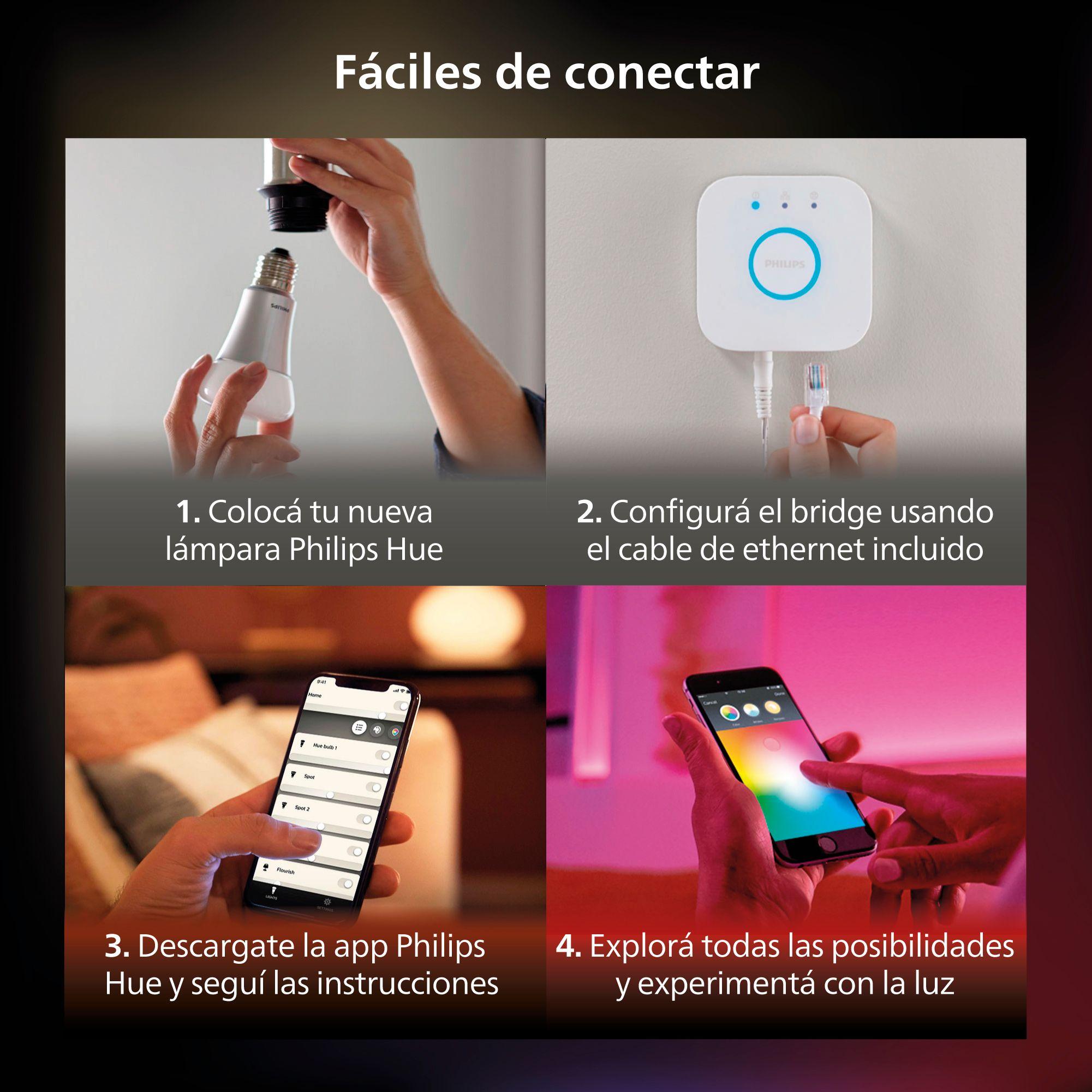 Ampolleta Philips Hue E27 Inteligente Bluetooth Wh Ambience-7
