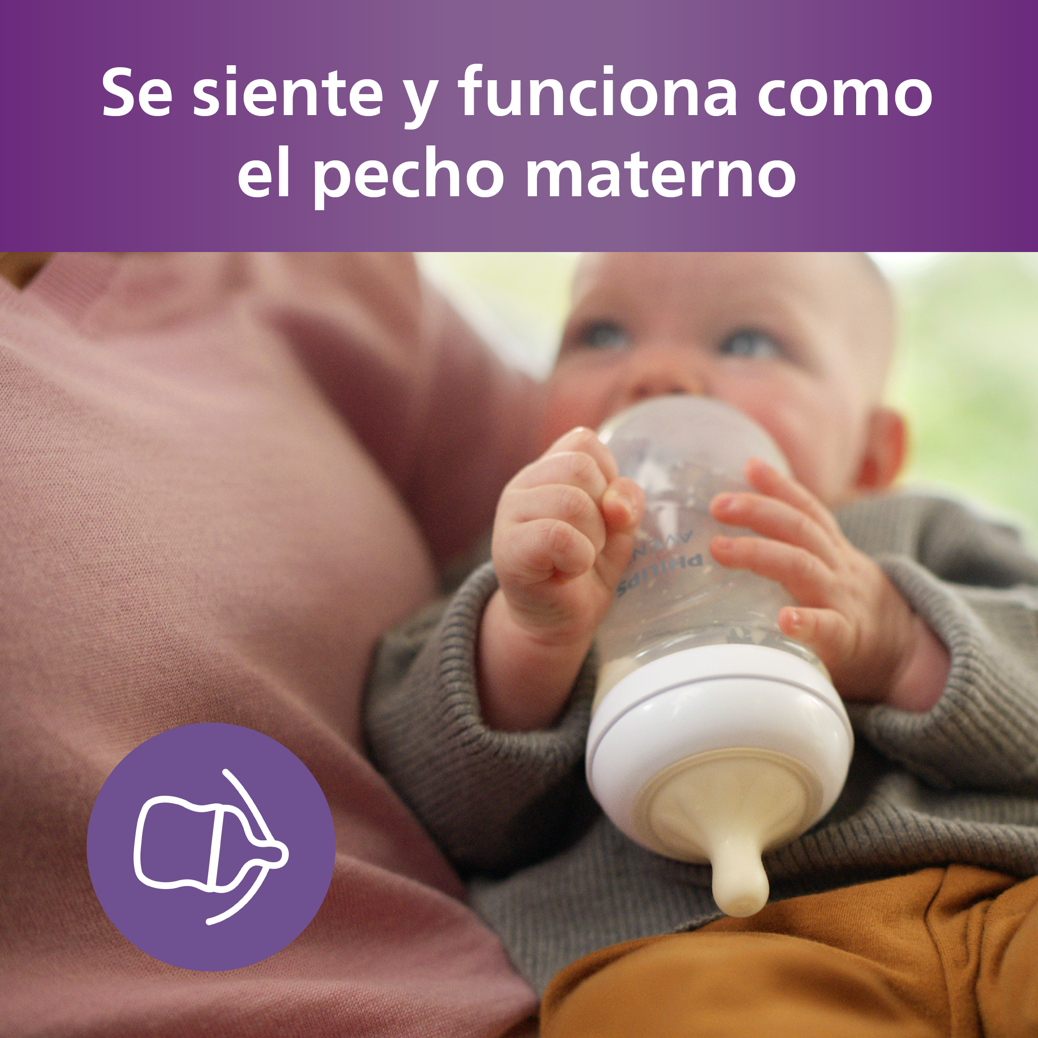 Mamadera Natural Response con abertura Airfree Avent SCY673/01 +1 m 260 ml-5