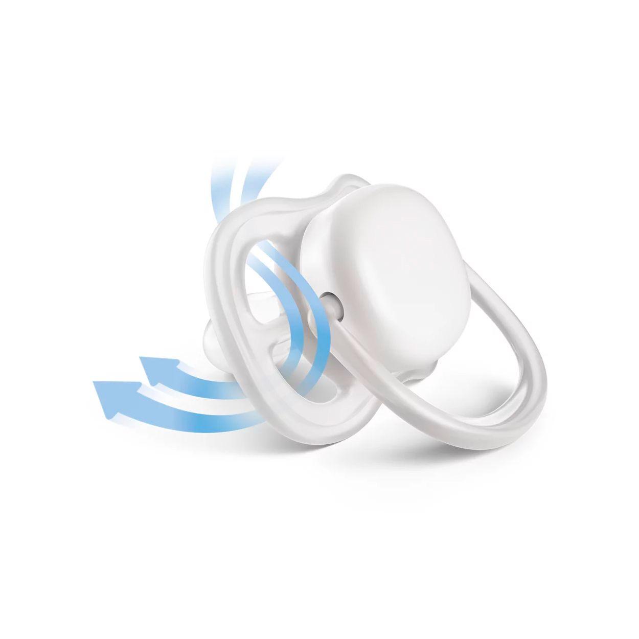 Chupete Ultra Air 6-18m Niño/Niña deco, x2 Avent SCF344/23-6