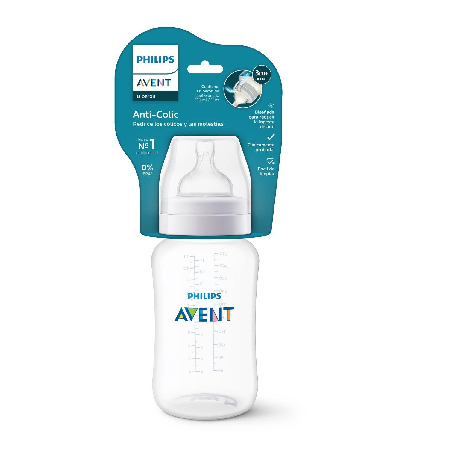 Mamadera Anti-colic Philips Avent 3M+ 330ml Reduce Cólicos-0