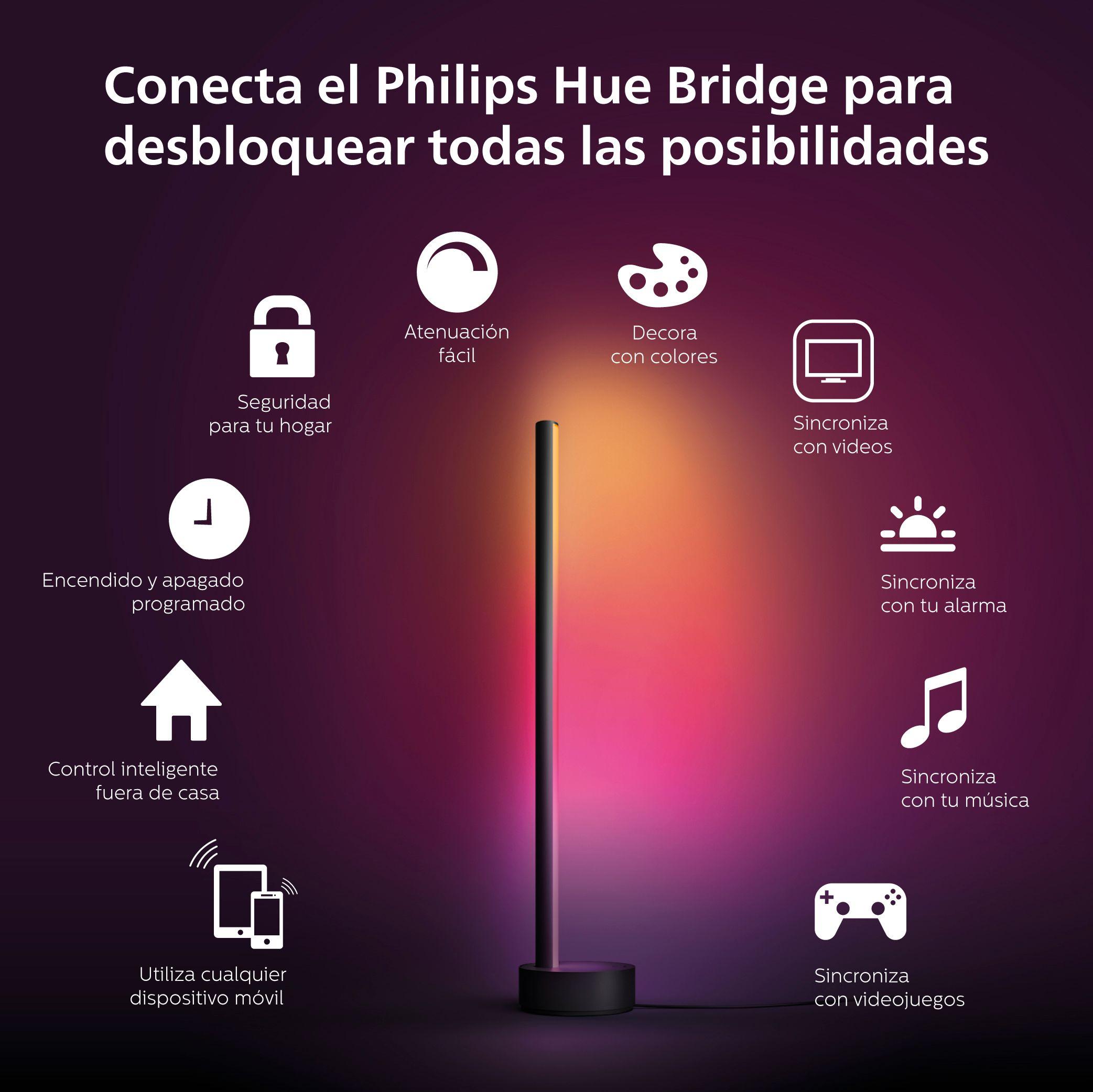 Philips Hue Lámpara Led Mesa Individual Color Inteligente-9