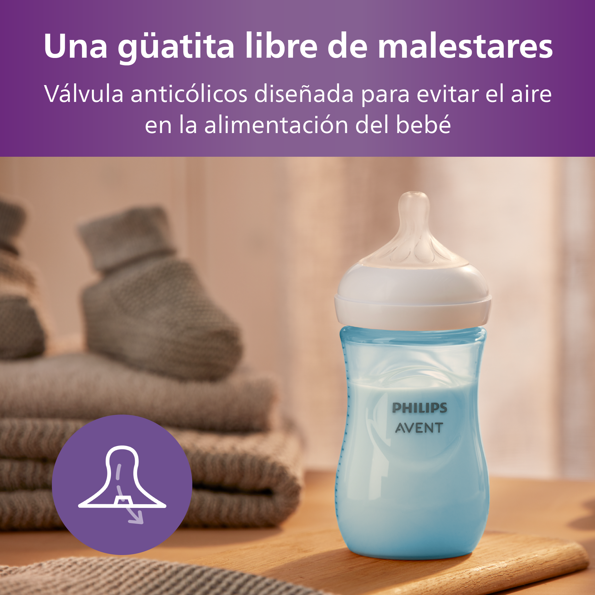 Mamadera Natural Response Philips Avent SCY903/21 1m+ 260ml-4