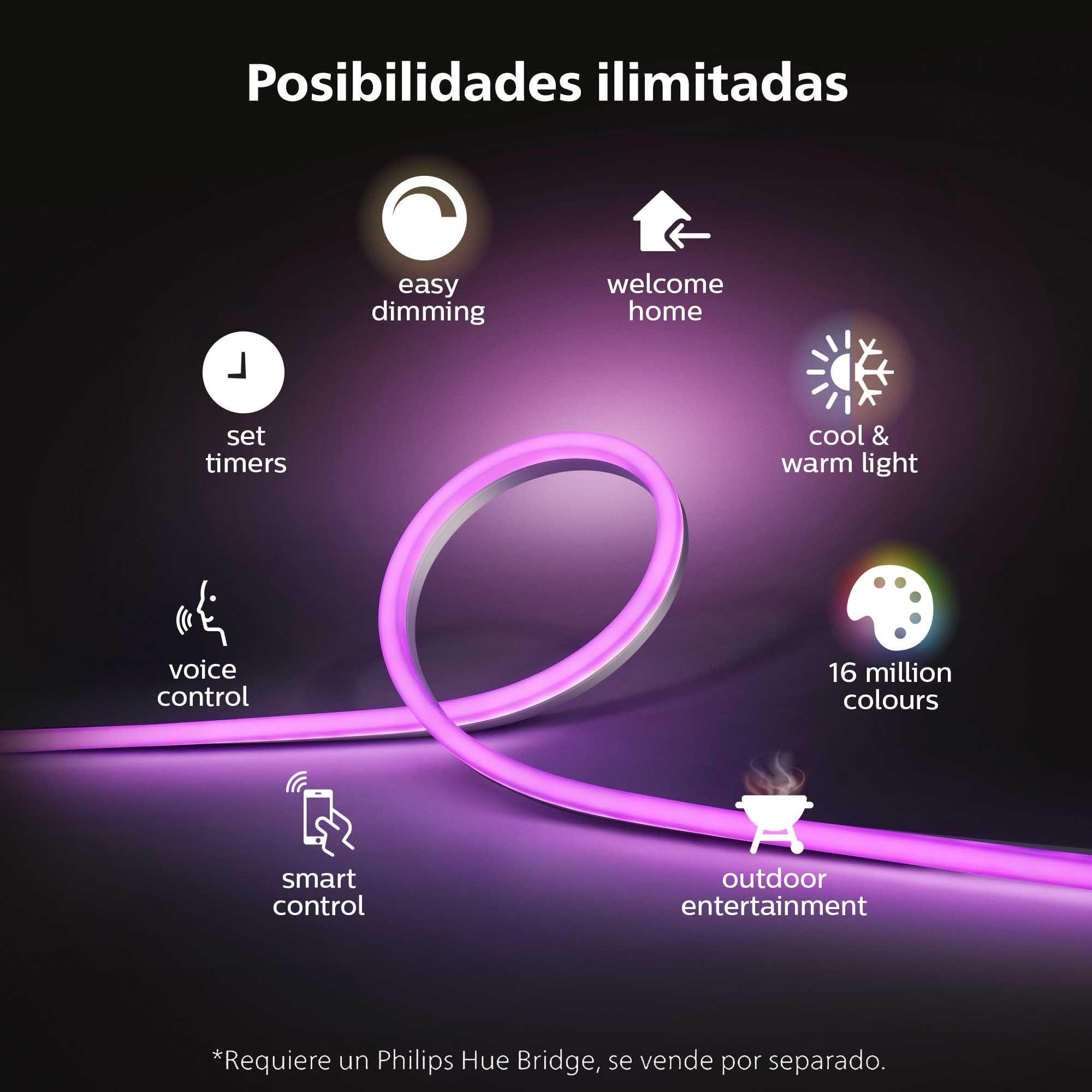 Tira Led Para Exteriores Philips Hue 5 Metros Rgb Color-6