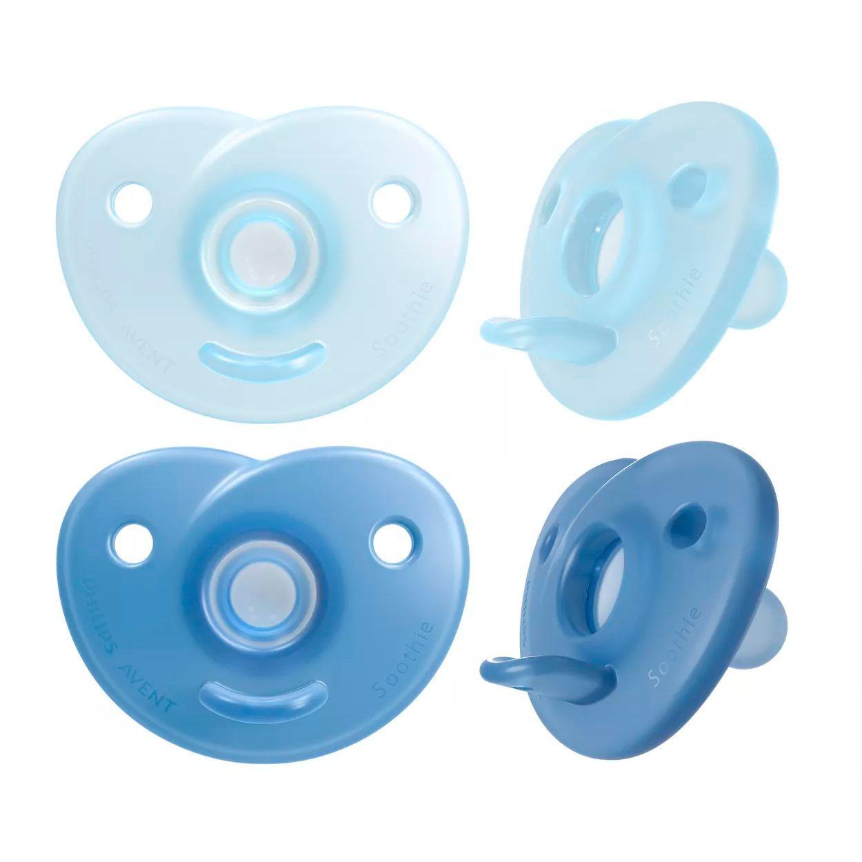 Chupete Soothie 0-3m, x 2, Azul y Azul claro Avent SCF099/21-1