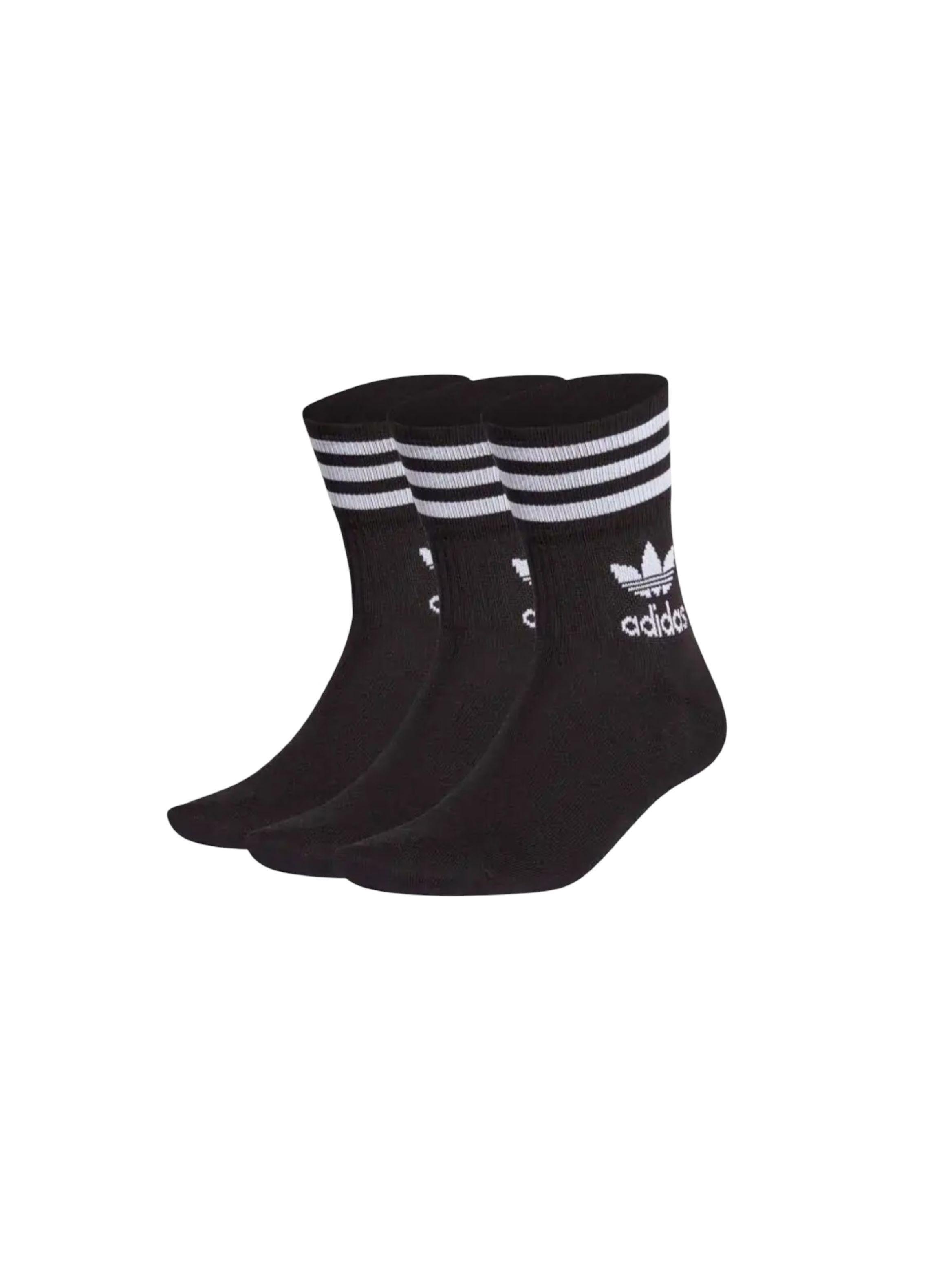 Calcetines Tripack Adidas. Clásicos Media Pantorrilla Color Negro-0