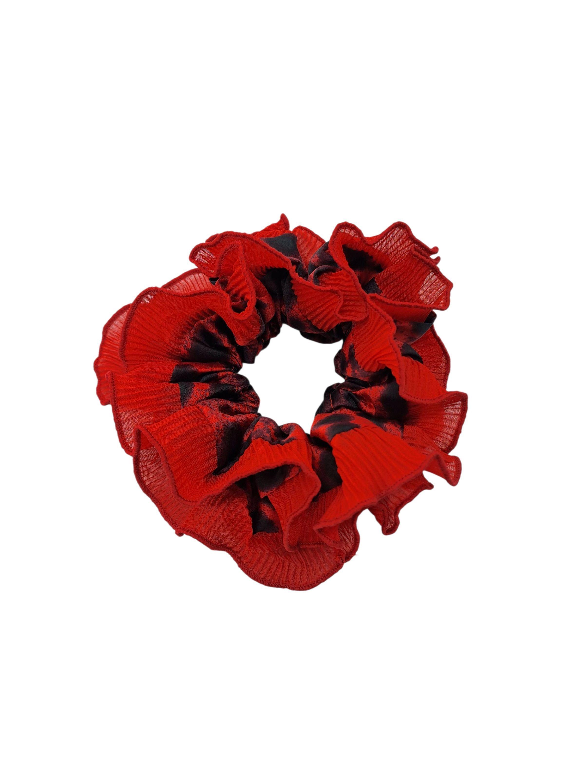SCRUNCHIE XL RUMBA DOBLE COLET COLOR ROJO TENDENCIA-2