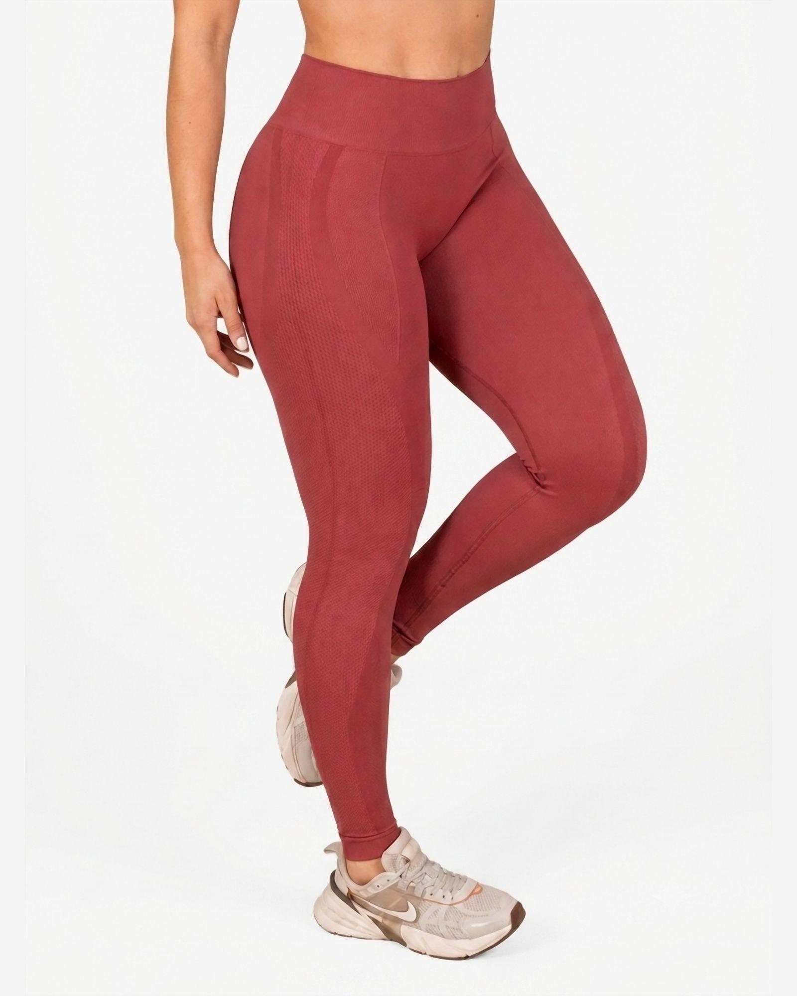 Ropa Deportiva Conjunto Mujer Seamless Rosa Viejo Pilates Yoga Gym-4