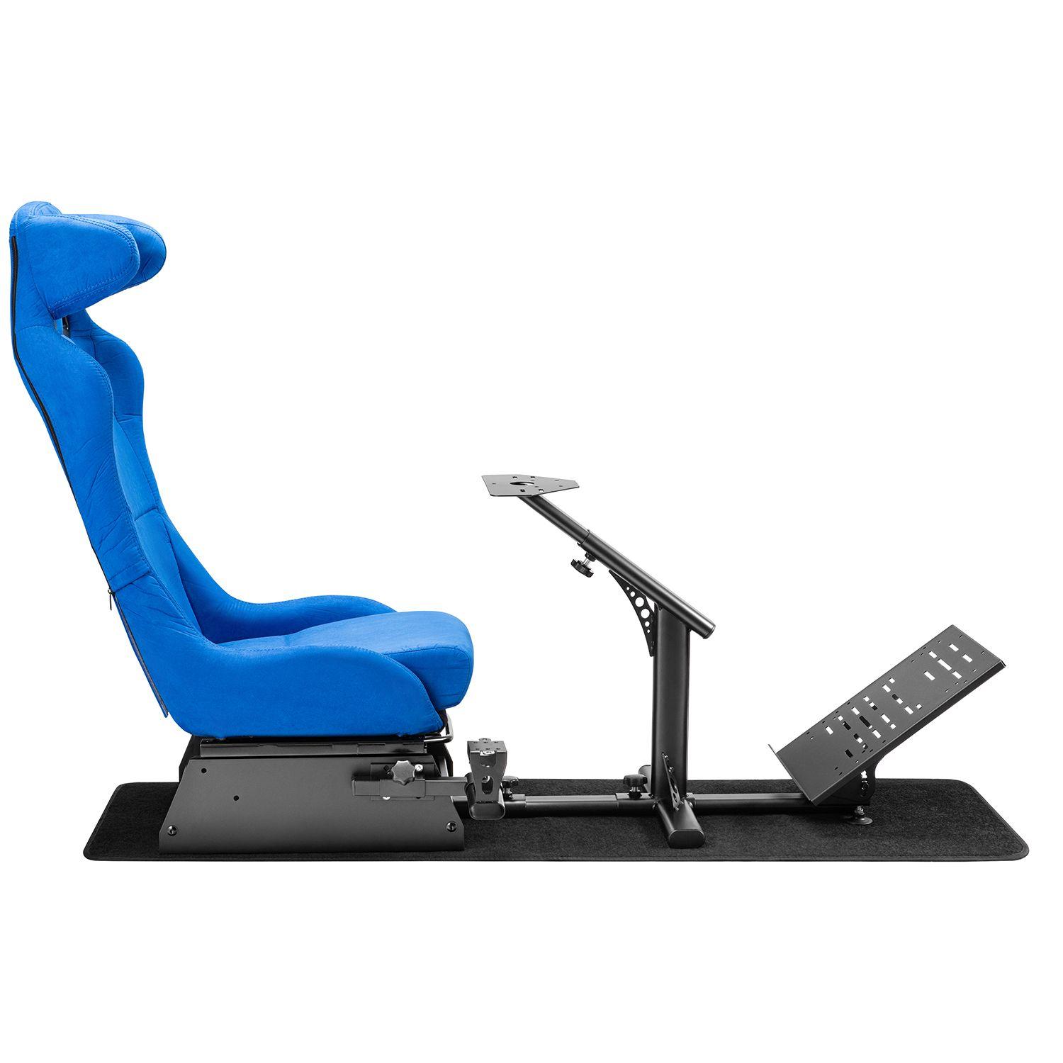 Simulador Gamer Azul Volante Thrustmaster Fanatec Logitech-3