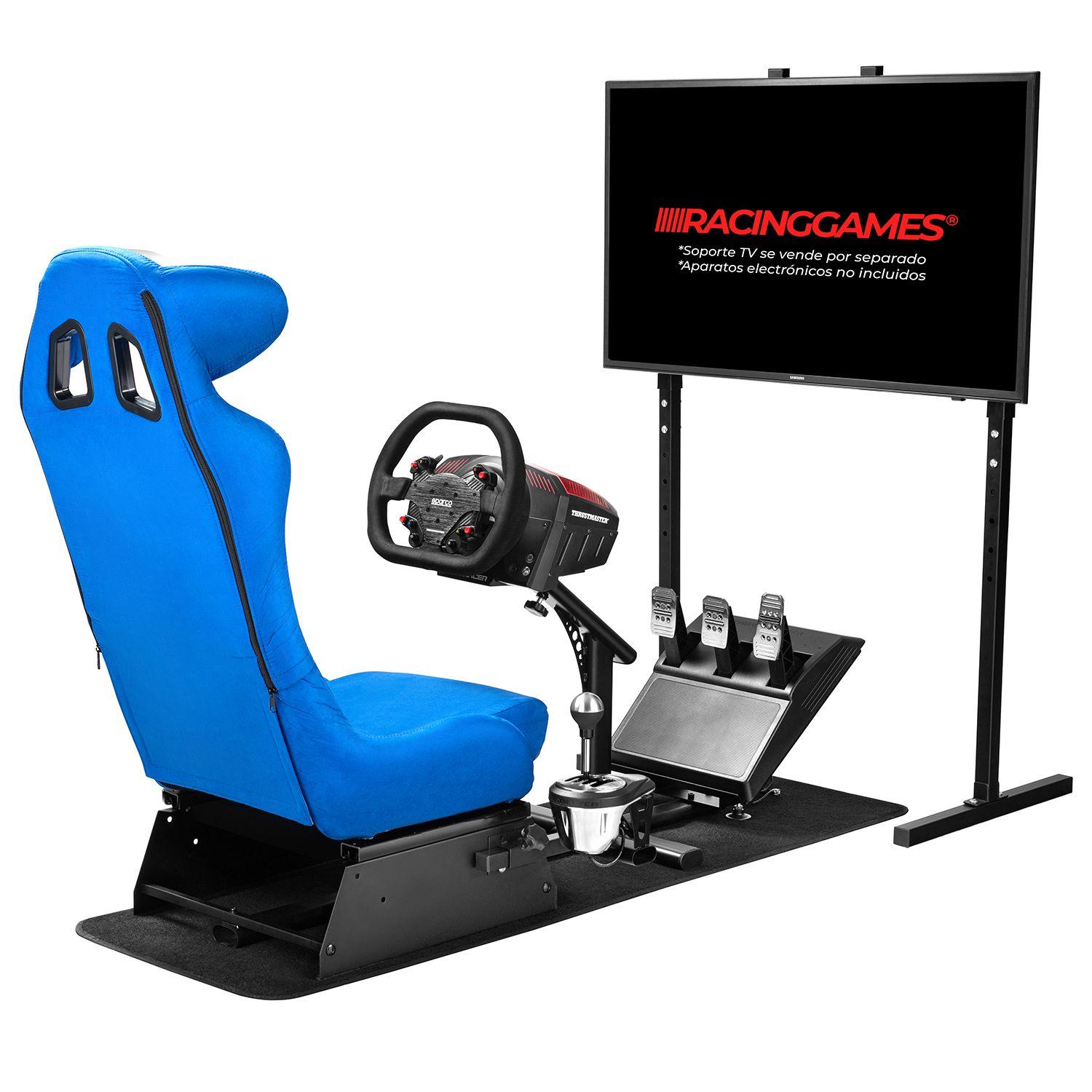 Simulador Gamer Azul Volante Thrustmaster Fanatec Logitech-8
