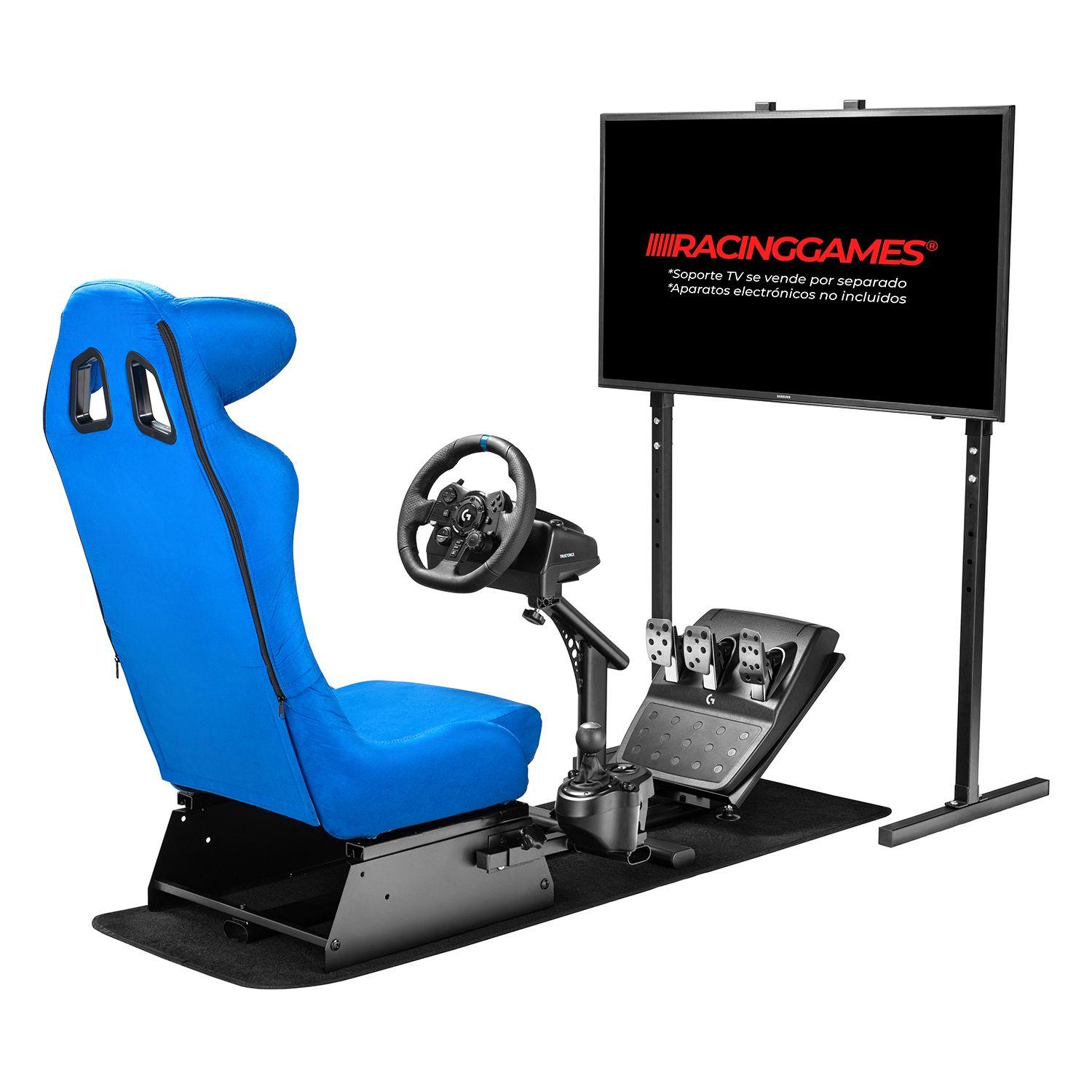 Simulador Gamer Azul Volante Thrustmaster Fanatec Logitech-9