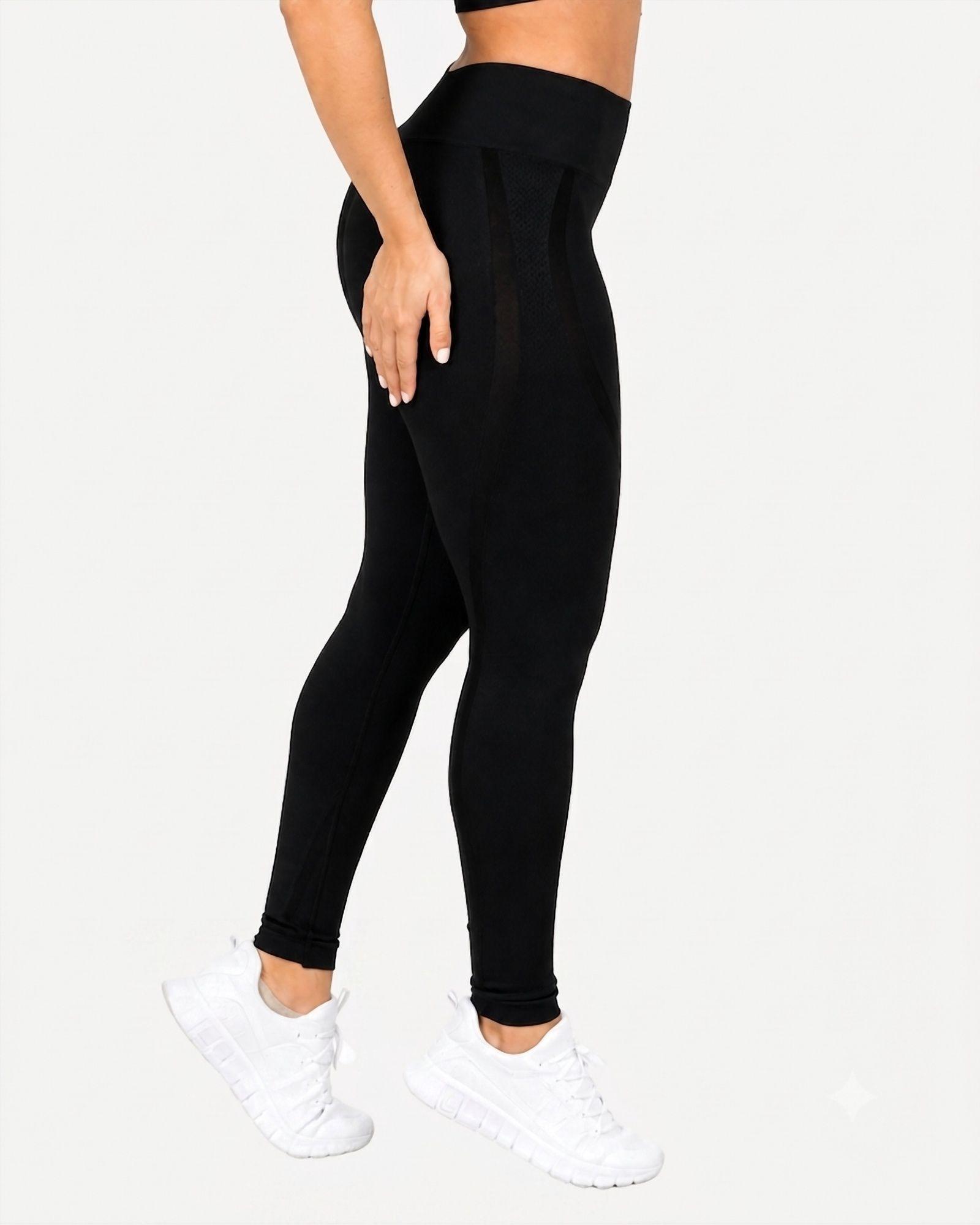 Ropa Deportiva Conjunto Mujer Seamless Negro Pilates Yoga Gym-3