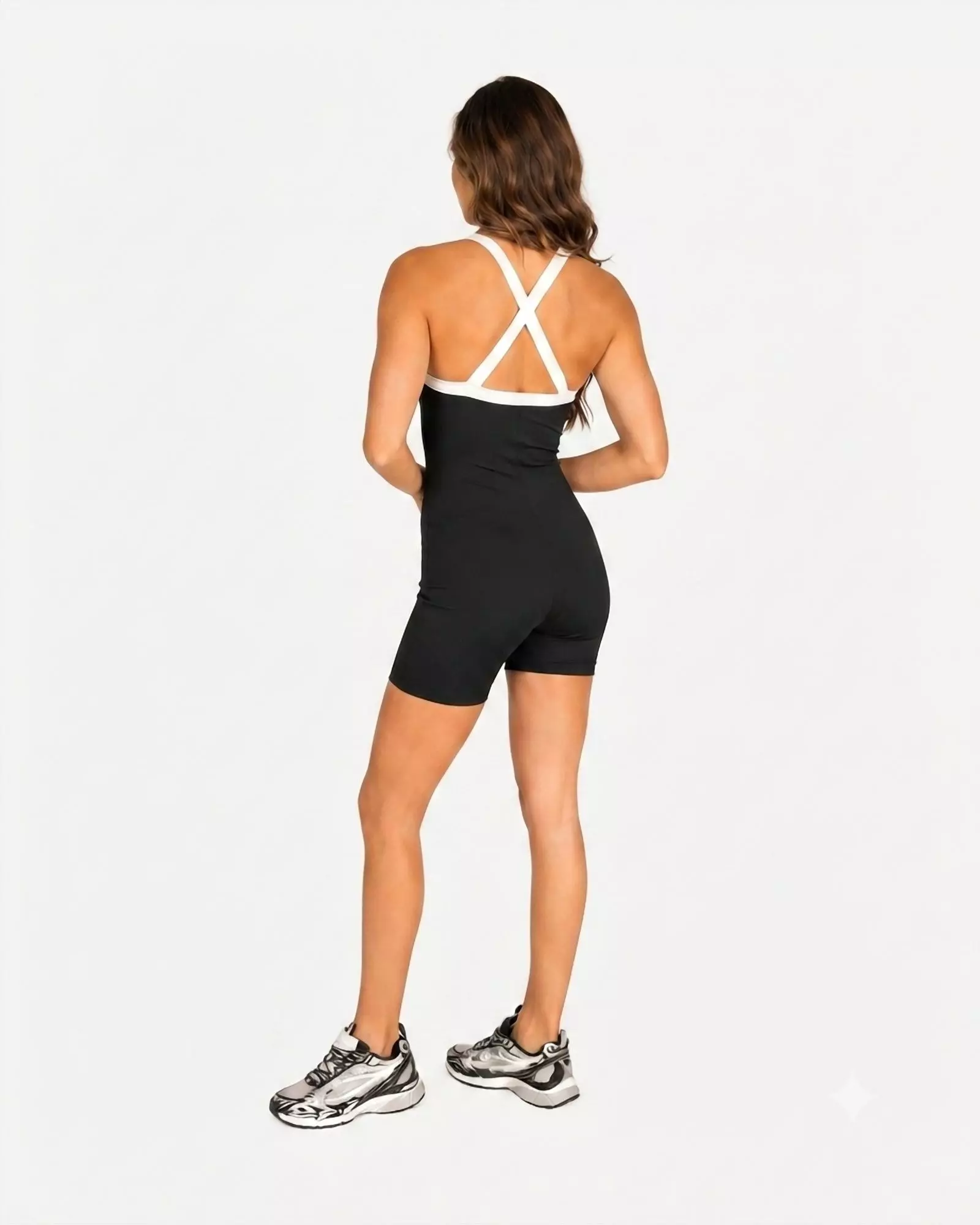 Ropa Deportiva Conjunto Mujer Enterito Ocean Negro Pilates Yoga Gym-2