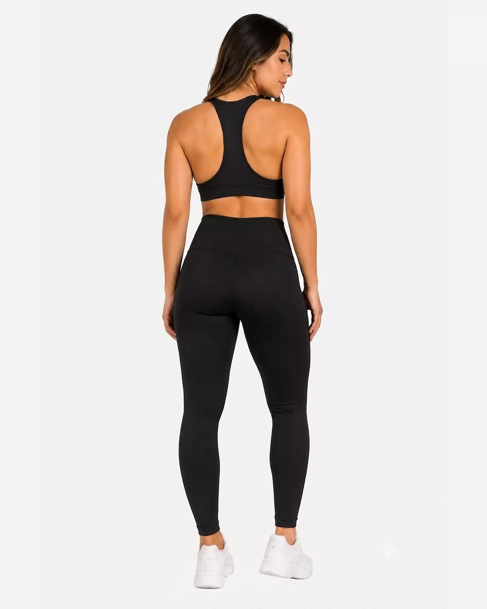 Ropa Deportiva Conjunto Mujer Slim Negro Pilates Yoga Gym-2
