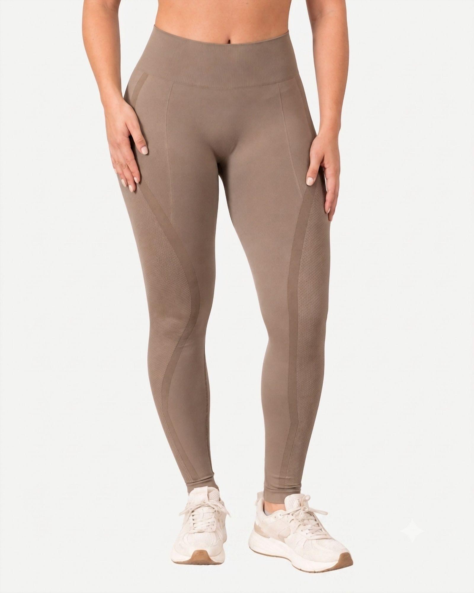Ropa Deportiva Conjunto Mujer Seamless Cafe Claro Pilates Yoga Gym-4