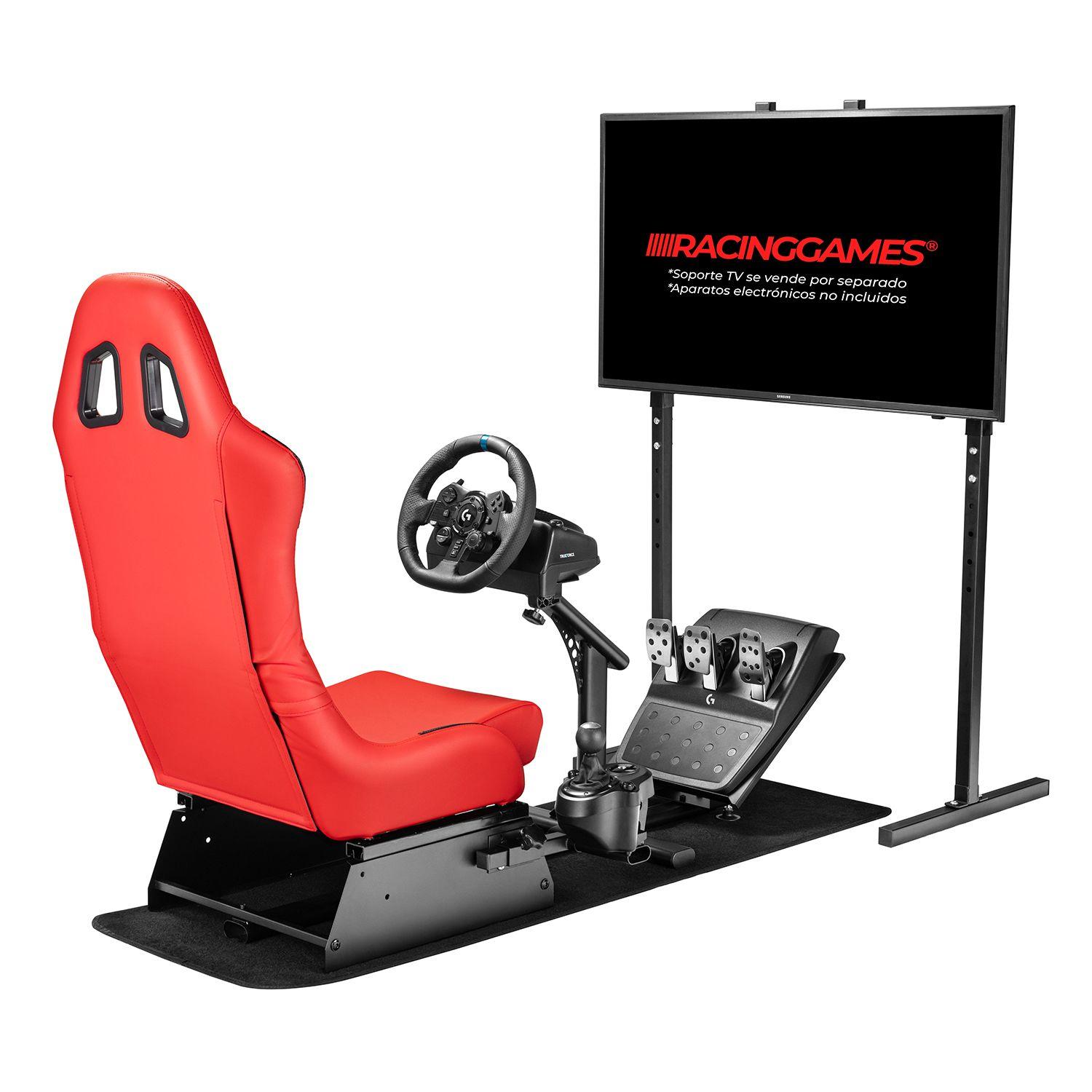Simulador Gamer Rojo Volante Thrustmaster Fanatec Logitech-9