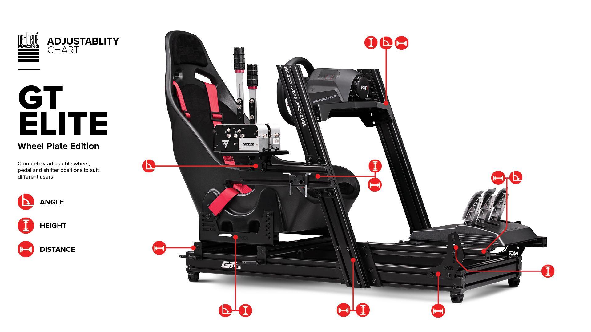 GTElite Aluminium Simulator Cockpit - Wheel Plate Edition-9