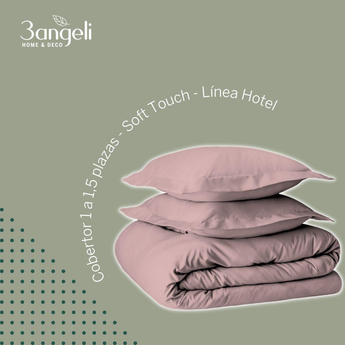 Cobertor 3Angeli Premium Soft 1 a 1,5 Plaza Rosa-1