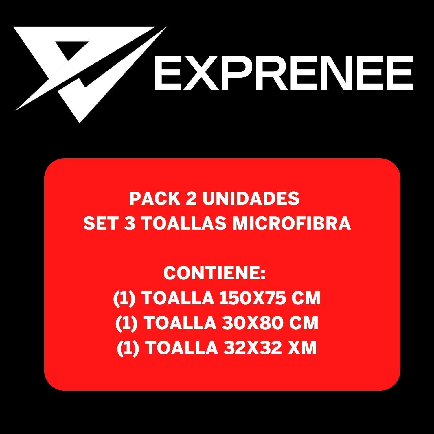 Set 3 Toalla Microfibra Playa Viaje Pack2 Exprenee-2