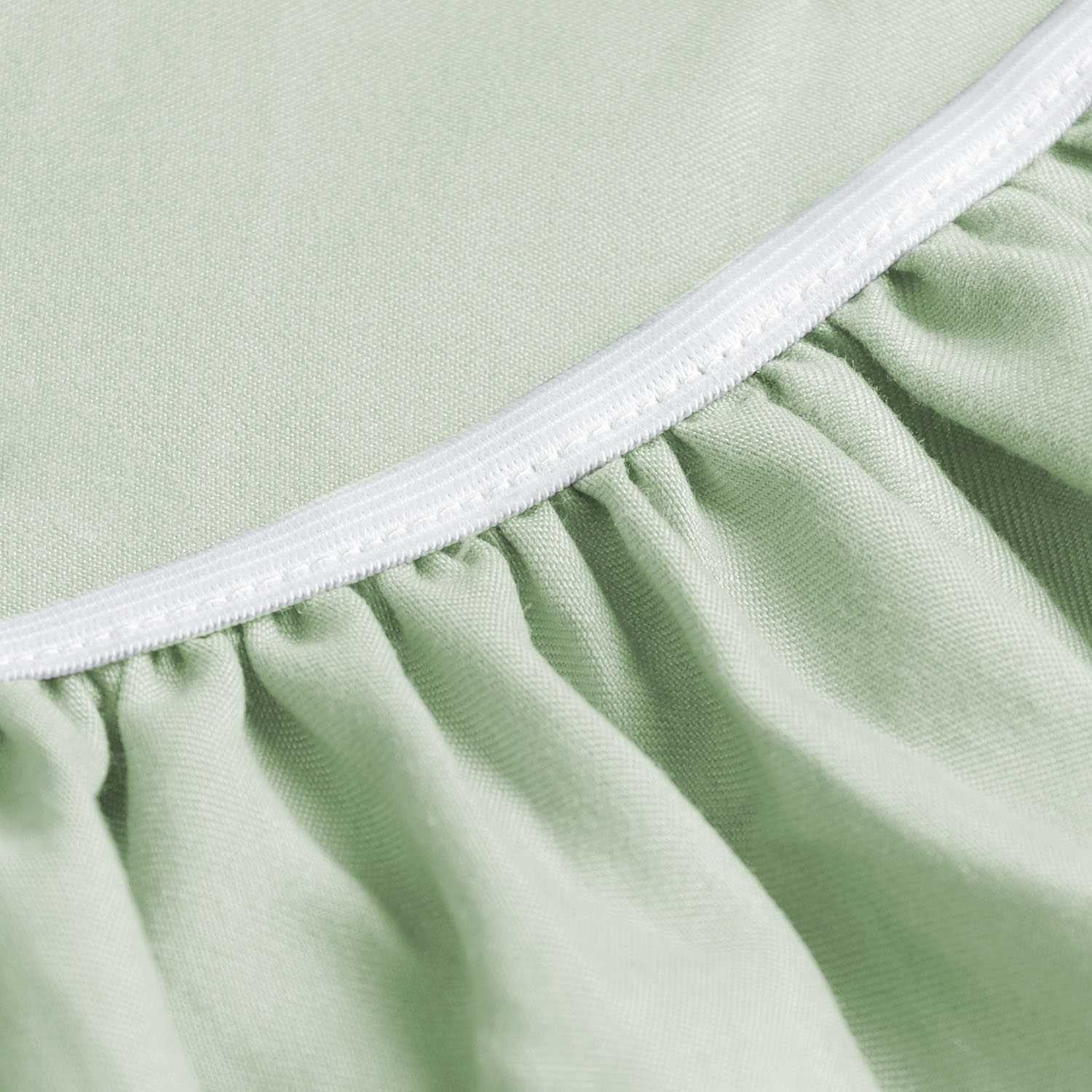 Sabanas Bajera Soft Ajustable 1800 Cama 2 Plazas Menta-3